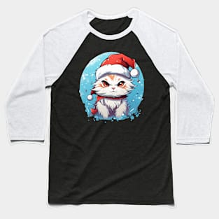 Christmas Cat - Winter Holiday Gift Baseball T-Shirt